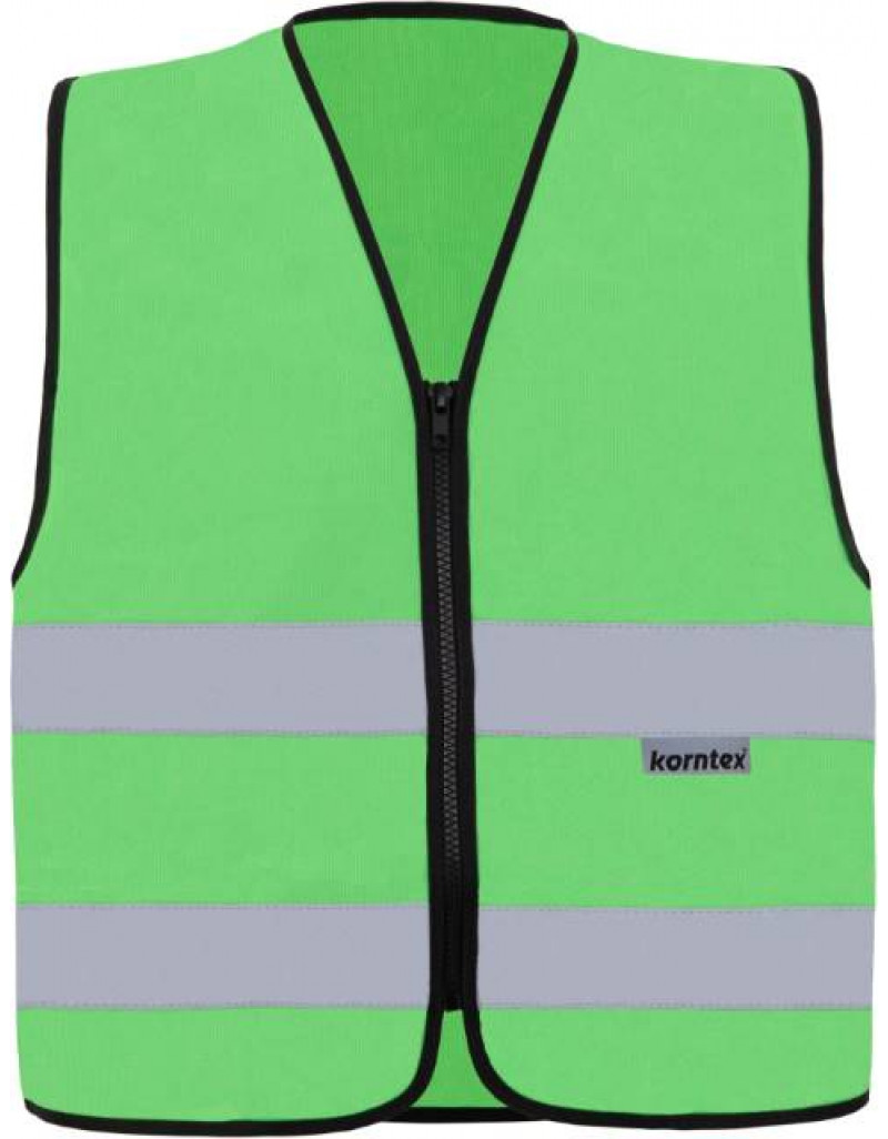 Vestă de lucru cu fermoar și elemente reflectorizante